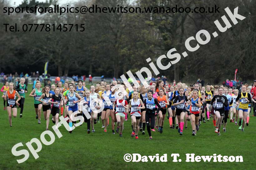 Girls under-13s, British Athletics Liverpool Cross Challenge, Sefton Park, Liverpool. Photo: David T. Hewitson/Sports for All Pics